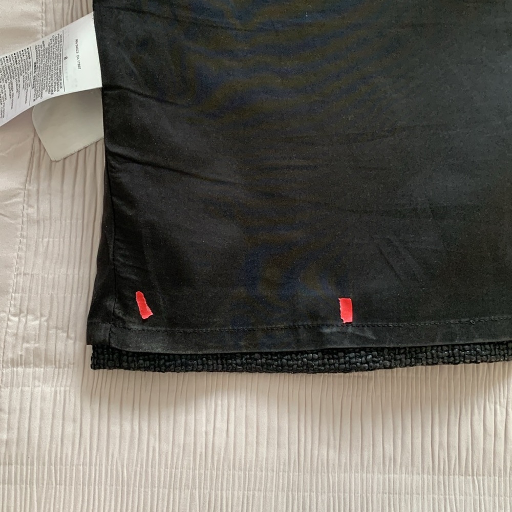 BANANA REPUBLIC Women’s‎ Skirt Black Pebble Textured Leather-Look Sheen Lined 8 - Picture 15 of 15